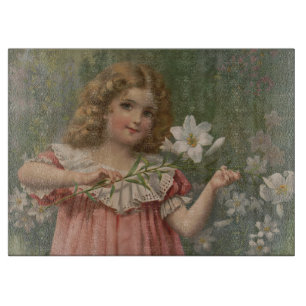 Easter Beauties, Vintage Illustration, 1898 Cutting Board