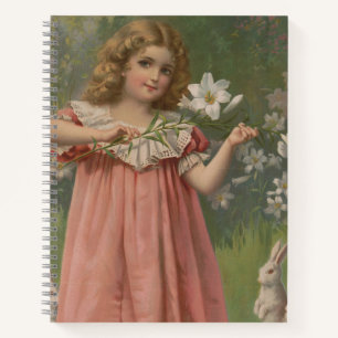 Easter Beauties, Vintage Illustration, 1898 Notebook