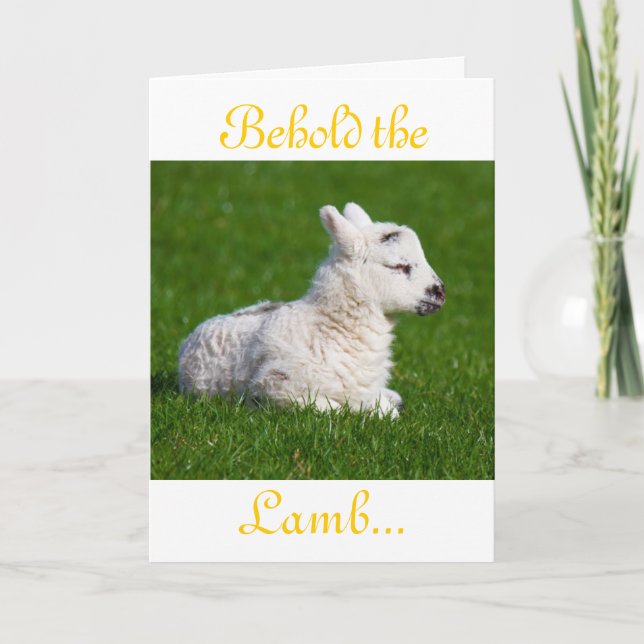 Easter Behold the Lamb II Holiday Card (Front)
