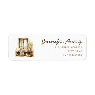 Easter Beige Return Address  Label