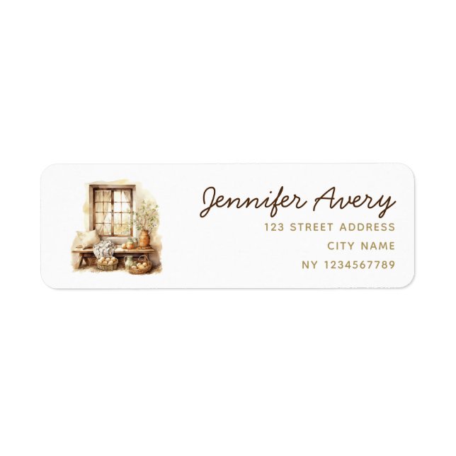 Easter Beige Return Address  Label (Front)