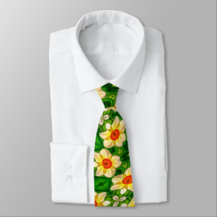 Easter Bell Flowers Pattern Tie