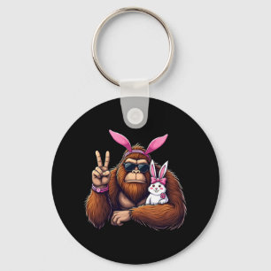 Easter Bigfoot Bunny Funny Easter Day Sasquatch Bo Key Ring