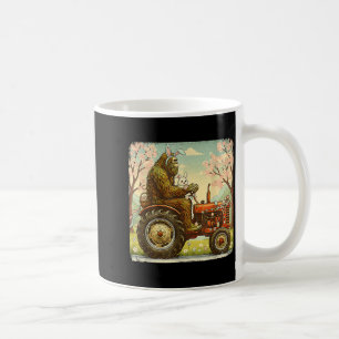 Easter bigfoot bunny tractor funny spring coffee mug
