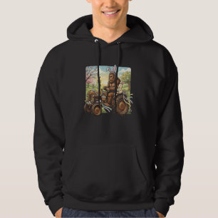 Easter Bigfoot Bunny Tractor Funny Spring Sasquatc Hoodie
