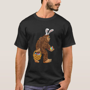 Easter Bigfoot With Egg Basket Funny Boys Kids Sas T-Shirt