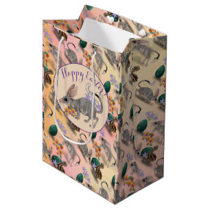 Easter Bilby & Australian Flowers   Medium Gift Bag