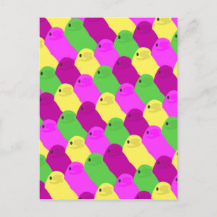 easter bird candy holiday postcard