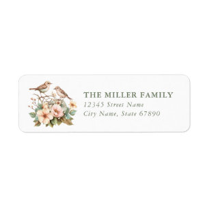 Easter Birds Return Address Labels