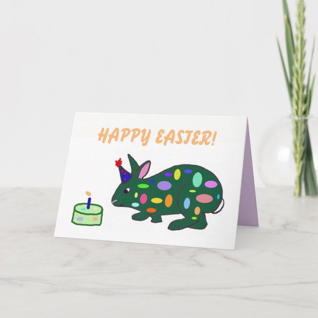 Easter Birthday Bunny card (Front)