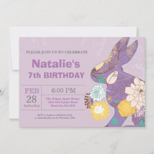 Easter birthday Girl Easter Egg Birthday Rabbit Invitation