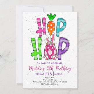 Easter Birthday invitation, Easter Invite, Invitation