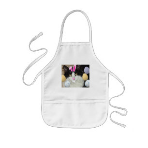 Easter Black & White Cat Kids Apron