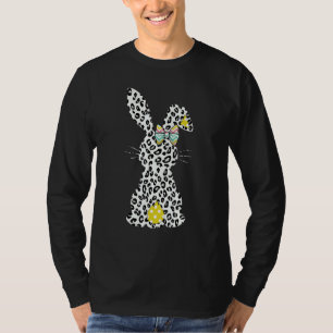 Easter Black White Leopard Bunny Rabbit Sunday Gir T-Shirt