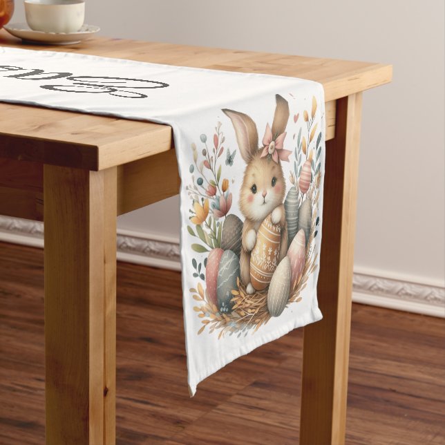 Easter Blessing Bunny Short Table Runner (In Situ)