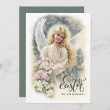Easter Blessings. Beautiful Little Angel Religious