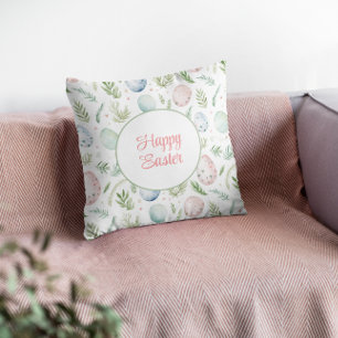 Easter Blessings   Custom Name   Botanical Cushion