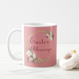 Easter Blessings Floral Mug Cup