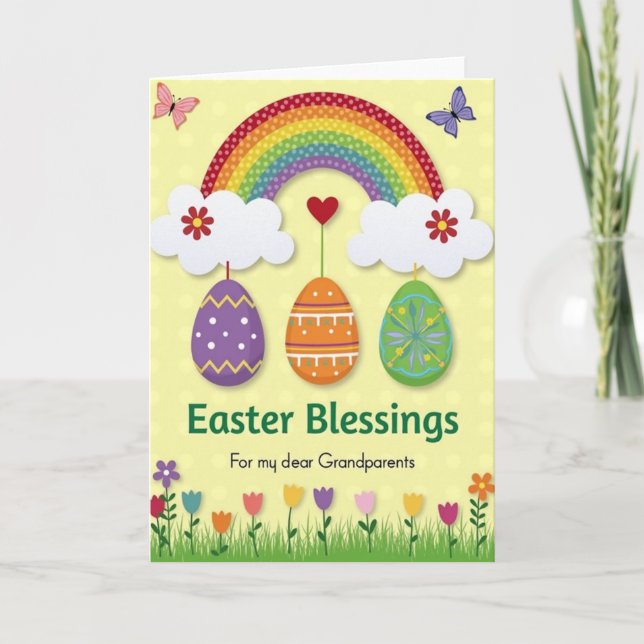 Easter Blessings Grandparents Card (Front)