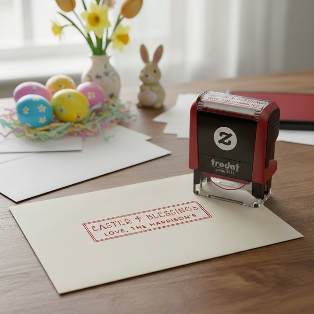 Easter Blessings Holy Cross Self-inking Stamp (Creator Uploaded)