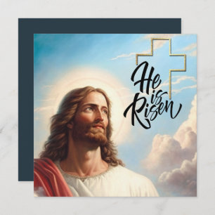 Easter Blessings. Jesus Christ Painting Holiday Card