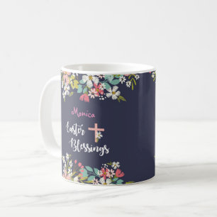 Easter Blessings of Risen Christ Flowers Coffee Mug
