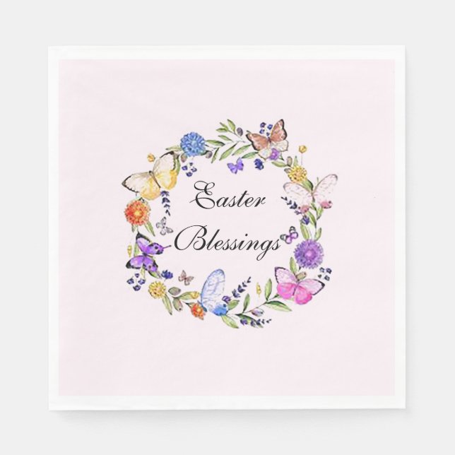 Easter Blessings Paper Napkins (Front)
