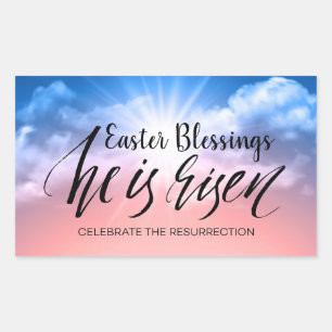 Easter Blessings  Rectangular Sticker