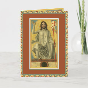 Easter Blessings Resurrection Jesus Prayer Holiday Card