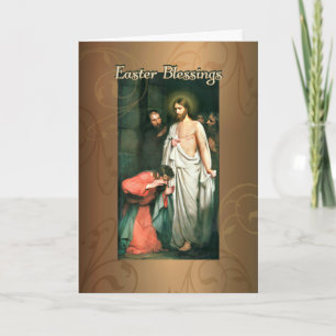 Easter Blessings, Resurrection of Jesus by C.Bloch Holiday Card