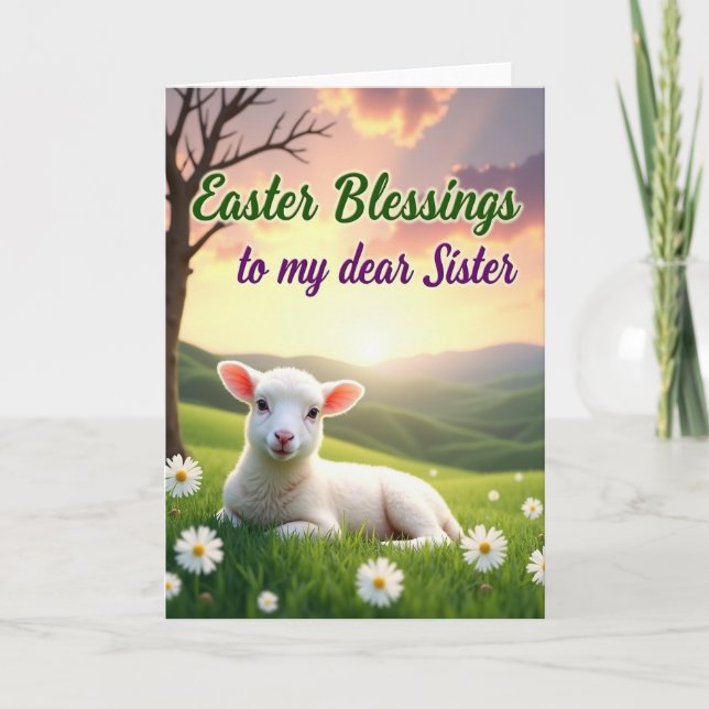 Easter Blessings Sister Card (Front)