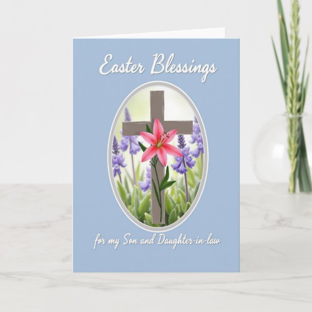 Easter Blessings Son And Law Card (Front)