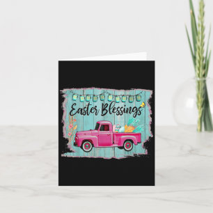 Easter Blessings Vintage Antique Truck Easter Card