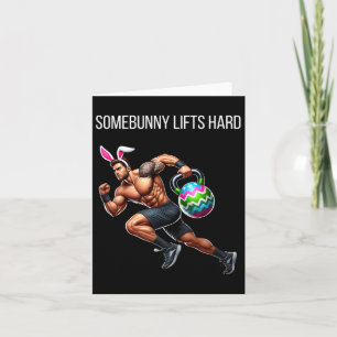 Easter Bodybuilding Easter Bunny Athletes Card