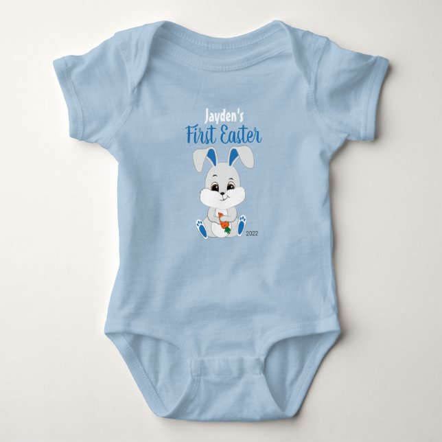 Easter Bodysuit with Cute Bunny for Baby Boy (Front)