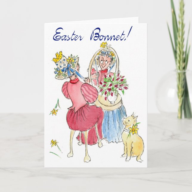 Easter Bonnet Greeting Card (Front)