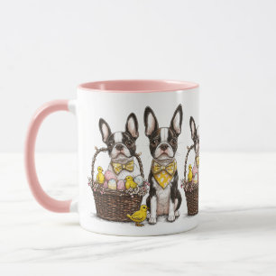 Easter Boston Terrier Dogs Mug