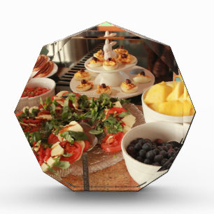 Easter bounty buffet with Easter food Photo Block