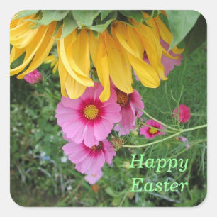 Easter Bouquet Square Sticker