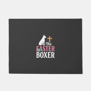Easter Boxer Dog Vintage Engraving Shirt Doormat