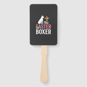 Easter Boxer Dog Vintage Engraving Shirt Hand Fan