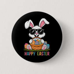 Easter Boys Girls Kids Toddler Bunny Rabbit Easter 6 Cm Round Badge