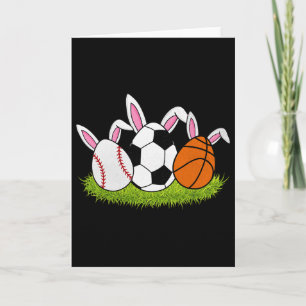 Easter Boys Sell Sketll Soccer Sports Bunnies Rabb Card