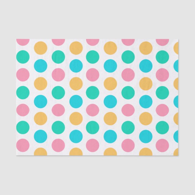 Easter Bright  Polka Dots Tissue Paper (Front)