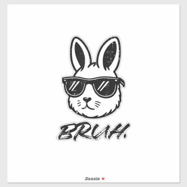 Easter Bruh Bunny Sunglasses Funny Meme Men Boys K (Sheet)
