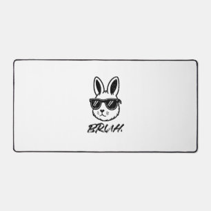 Easter Bruh Bunny Sunglasses Funny Meme Men Boys K Desk Mat
