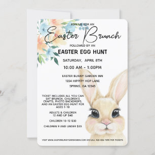 Easter Brunch and Easter Egg Hunt Invitation