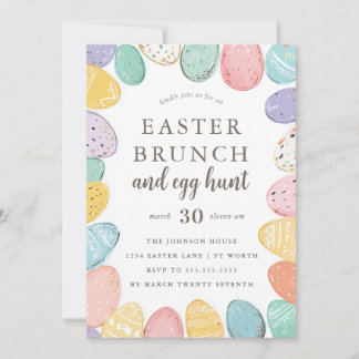 Easter Brunch and Egg Hunt Easter Holiday Invitati Invitation