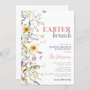 Easter Brunch and Egg Hunt Floral Invitation