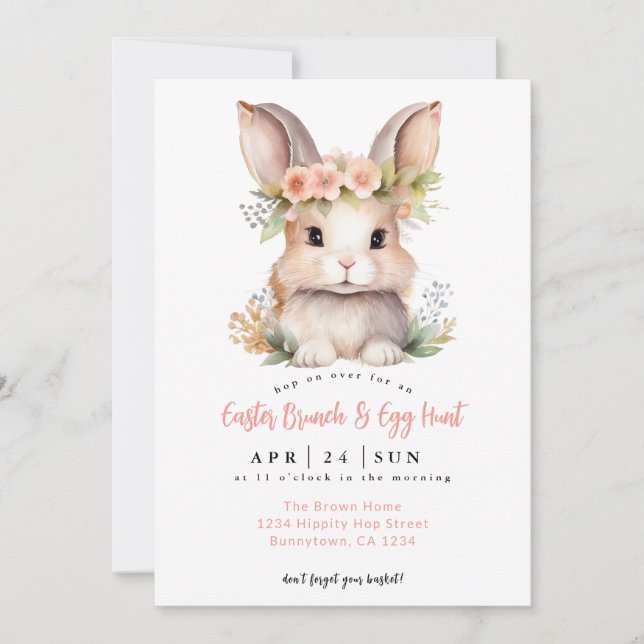 Easter Brunch and Egg Hunt  Invitation (Front)